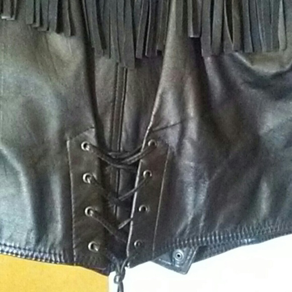 Pure leather vintage women's motorcycle jacket - Picture 5 of 6